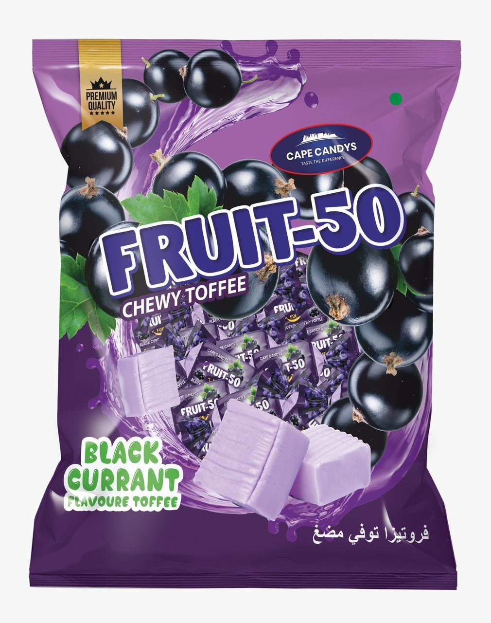 Cape Candy’s Fruit-50 Black Currant Chewy Toffee