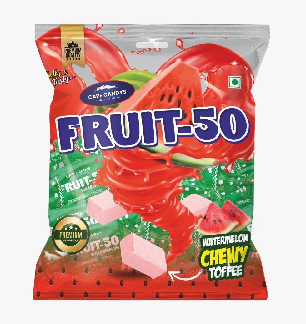 Cape Candy’s Fruit-50 Watermelon Chewy Toffee